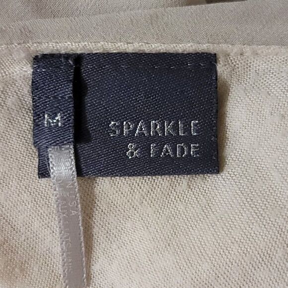 Sparkle & Fade Sheer Ruffle Overlay Cami Sz M - Picture 3 of 3